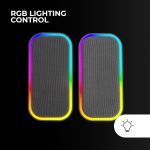 Mars Gaming Ms-om, 20 W žaidimų kolonėlė su dinami&scaron;ku Rgb ap&scaron;vietimu, Bluetooth 5.3 + Aux-in, garso reguliavimo dėžutė, Custom Dsp Chip, universalus suderinamumas, juoda