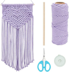 Freebloss Macrame sienų dekoravimo rinkinys, macrame sienų dekoracija, macrame sienų pakaba, macrame gobelenas, &scaron;irdies dizainas, macrame sienų dekoracija, boho dekoras pradedantiesiems, miegamojo