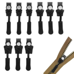 Zwwoge 12 vnt. fiksuotų užtrauktuko traukiklių, užtrauktuko keitimas, universalus užtrauktukas, užtrauktuko remonto rinkinys, užtrauktuko taisymas striukėms, bagažui, kuprinėms, kelionėms