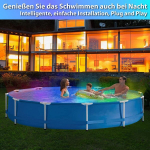 Oashisu Led povandeninis baseino ap&scaron;vietimas antžeminiams baseinams 20 W Rgb pakabinamas baseino prožektorius su programėle, veikia su Alexa ir Google Assistant, magnetinis baseino ap&scaron;vietimas plieniniam rėmui ir plieninei sienai, Ip68