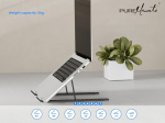 Puremounts ne&scaron;iojamojo kompiuterio stovas, reguliuojamo auk&scaron;čio, sulankstomas ir ergonomi&scaron;kas ne&scaron;iojamojo kompiuterio laikiklis namų biurui, 7 reguliuojami žiūrėjimo kampai, aliuminio ne&scaron;iojamojo kompiuterio stovas su ventiliacija ir neslystančiomis  ...