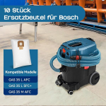 10 dulkių siurblių mai&scaron;elių, skirtų bosch gas 35 l afc/l sfc+/m afc professional dulkių siurbliams, filtro mai&scaron;eliai, skirti bosch gas 35, didelės talpos dulkių siurblių mai&scaron;elių atsarginės dalys