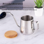 Mermoo Yilan gooseneck virdulys 350 ml kavos virdulys kavos puodas mažas nerūdijančio plieno gooseneck kavos virimo aparatas užpilamas virdulys kavos puodas (sidabrinis)