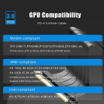 Pcie 3.0 x16 prailginimo laidas 200mm
