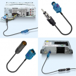 Bingfu Fakra į Din Iso automobilio radijo antenos kabelis (2 vnt.), Dab Fm radijo adapterio kabelis automobilio stereo audio Hd radijo galvos blokui, Cd medijos grotuvo imtuvas