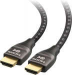 Cable Matters 48 Gbps Uhd 8k Hdmi kabelis 2 m (pintas 2.1) juodos spalvos su metalinėmis jungtimis, skirtas 8k ir 4k 120hz, Hdr ir Earc