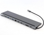 12-in-1 dokas, dvigubas usb hub 12-in-1 hub, priedai usb dokui