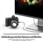 Jamega - 1,5 m micro hdmi kabelis 2.0 | 4k ultra hd 2160p / full hd 1080p | 3d / arc/cec / hdr | didelės spartos su ethernet, suderinamas su raspberry pi 4, gopro, lenovo, tv, pc, notebook