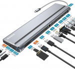 Usb-c Dokavimo stotelė 14-in-1 su 4k Hdmi, Dp, 10gbps