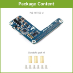 Waveshare poe hat (g), suderinamas su raspberry pi 5, 5v 5a i&scaron;vestis, stabilus veikimas, palaiko 802.3af/at tinklo standartą, power over ethernet hat (g), tinkamas rpi 5 oficialiam dėklui
