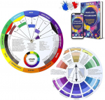 One+plus 2 vnt. spalvų ratas, spalvų mai&scaron;ymo ratas, spalvų ratas, spalvų ratas tapybai, dizainui ir makiažui (prancūzi&scaron;ka versija)