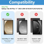 Procase 1 x Ekrano apsauga, skirta Samsung Galaxy Tab A9+/a9 Plus 11 colių 2023 (sm-x210), 9h grūdinto stiklo ekrano apsauga, skirta 11 colių Galaxy Tab A9 Plus/a9+, apsauginis stiklas, skirtas Tab A9 Plus/a9+
