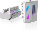 Ezdiy-fab shield 24 kontaktų kampinis adapteris su infinity mirror argb ap&scaron;vietimu, atx 24 kontaktų maitinimo jungtis, 5 v 3 kontaktų argb sync - 180 laipsnių baltas 1 vnt.