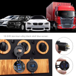 Dvigubas Qc 3.0 Usb automobilinis įkroviklis su Led įtampos ekranu