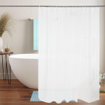 Wenrescry du&scaron;o užuolaida 180 x 180 cm balta - atspari vandeniui ir pelėsiui, vonios užuolaida su 12 plastikinių žiedų, lengvai valoma, su papildomais svoriais, idealiai tinka vonioms ir du&scaron;ams namuose ir vie&scaron;bučiuose