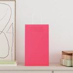 Popieriniai mai&scaron;eliai 250vnt. su rankenomis, rožinis 21x11x36cm