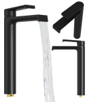 Vonios praustuvo mai&scaron;ytuvas auk&scaron;tas, vienas svertas, juodas Granitan Bali