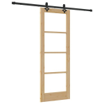 slankiojančios durys su tvirtinimo rinkiniu "ORKDAL" i&scaron; tvirtos medienos ir stiklo