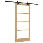 vidaXL Slankios durys ORKDAL Natūrali ir juoda 93 x 202 cm