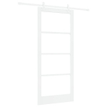 slankiojančios durys su reikmenimis, balta 93x211 cm, kieta pu&scaron;is