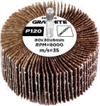 Graphite &scaron;lifavimo diskas su koteliu 80x30x6 mm, P120