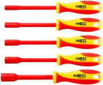 Izoliuotų lizdinių atsuktuvų rinkinys 5 vnt. Neo Tools
