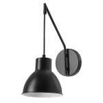 Sieninė lempa Candellux Inezz minimalistinė juoda 1xE27 60W