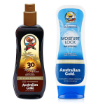 Australian Gold Spf 30 Spray Gel Bronzer 237Ml + Australian Gold Moisture Lock 227G