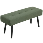 Sėdimoji sofa su velveto apmu&scaron;alu, lovos sofa su metalinėmis kojomis, batų dėžė 100 x 36 x 45 cm Žalia