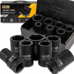 Jcb smūginis antgalių rinkinys JCB-8072-5MPB, 7 vnt., CrMo, 1 col., 6 &scaron;e&scaron;iakampių, 85x145x280 mm