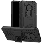 &bdquo;Mofan&ldquo; Tyre Kickstand sustiprintos apsaugos dėklas - juodas (Nokia 7.2 / Nokia 6.2)