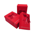 Raudonos dovanų dėžutės, 3 vnt.