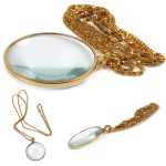 Skaitymo stikliukas su auksiniu kakleliu, 5x eleganti&scaron;kas