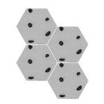 Laipiojimo sienelės kubas 4 pilkas - rankenos juodai