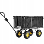 KADAX sodo vežimėlis, karutis, transportavimo priekaba, 450 kg, su brezentu, didelis