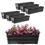 KADAX Balkoninė Dėžė Vazonas Vazonas Didelis 60cm Gėlių paketas 6 vnt gėlių stovas