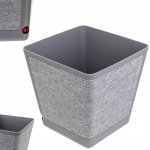 KADAX gėlių vazonas, gėlių vazonas, dangtis, auk&scaron;tas, 24 cm, pilkas, su stovu