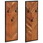 Paltų kabyklos 2 vnt 35x1x90 cm akacijos masyvo