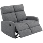 Dvivietė sofa reglaineris su reguliuojamais atlo&scaron;ais ir kojų atrama, pilka, Pilka
