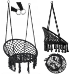 Stork's Nest Hanging Armchair Garden Swing Boho for Home Garden 120cm - balta, Stork's Nest Hanging Armchair Garden Swing Boho for Home Garden 120cm - balta