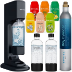 "Spinel Soda BubbleON" + 6x SPINEL SODA sirupas - COLA, JUICY ORANGE, LEMON-LIME, MOJITO, PROSECCO, TONIC