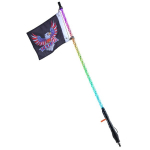 LED spiralinė antena su nuotoliniu valdymu Vevor WM-3190RGB-XC-CR-TH-1
