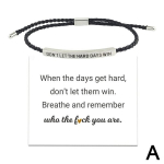 CTDWNT Neleiskite sunkioms dienoms laimėti moterims ir vyrams skirtų apyrankių, Inspirerand Juoda, vienas dydis TT-0727278