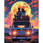 Tapymas pagal numerius 40x50 cm, Po pilnu mėnuliu, varvikas, MG2510e