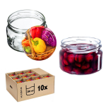 KADAX Denia konservavimo stiklainiai 250ml 10vnt 82mm + dangtelis "Pipirai"