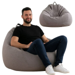 AD.CON Pupų mai&scaron;as su EPS karoliukų užpildu Puff Relax fotelis Sėdynės pagalvėlė Grindų pagalvėlė Pupų mai&scaron;as 120x120x60cm 350L Tamsiai pilka, XL