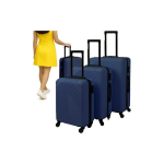 Lagaminų komplektas 3in1 - tamsiai mėlynas Trizand 26664