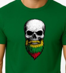 Vyri&scaron;ki tamsiai žali mar&scaron;kinėliai Kaukolė su barzda