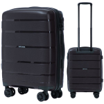 Wings mažas kabininis lagaminas lengvas polipropilenas, 360&deg; ratukai, kodinė spyna kelionėms