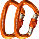 Karabinas, skirtas laipiojimui ir žygiams, 2 vnt., alpinizmo įranga, kopimo reikmenys, saugos įranga.